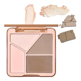 GOGO TALES My Shading Highlight Palette 01 Cool Tone Contour Palette, Highlight, Shading Dark Blade, Nasolabic Line Cover, Short Lines, Nose Shadow, Highlight Powder, Pearl Highlight, Highlight No