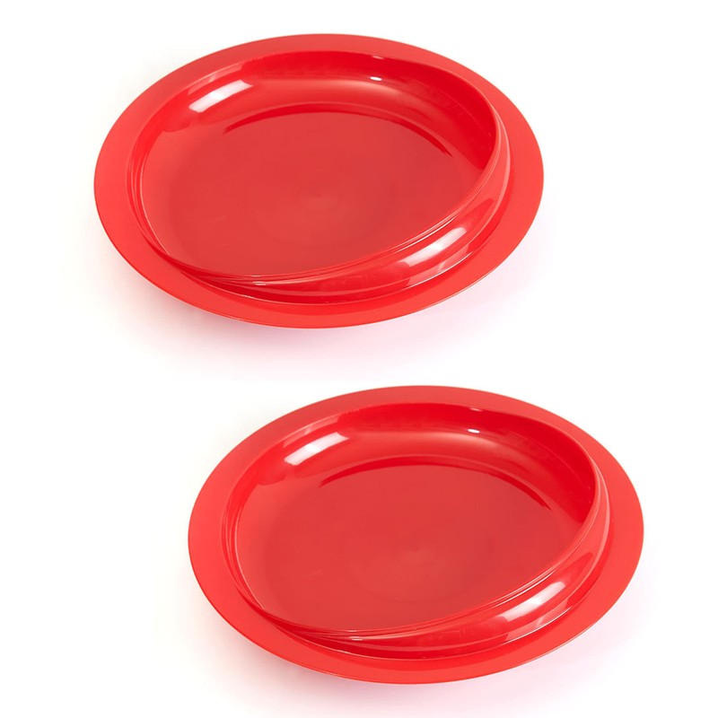 pekokavo Spill Proof 9.2" Scoop Plate with Non-Skid Suction Base,