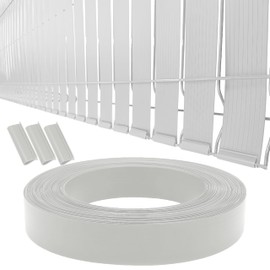XKMT- White View Blocking Privacy Tape Weave w/bracket For Chain Link Fence 75m/250 ft Roll UV Resistant