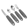 4Pcs Adaptive Utensils Weighted Non Slip Rubber Handle for Hand
