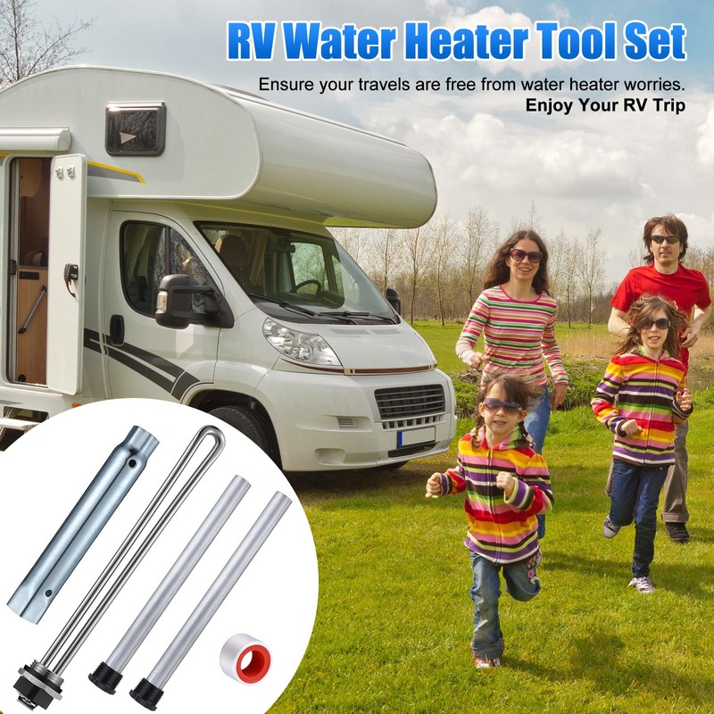 Saillong 5 Pieces RV Water Heater Elements Include 2 Anode