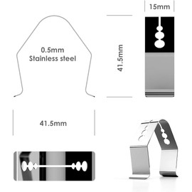 Fokmuaex 3pcs Stainless Steel BBQ Thermometer Clips - Adjustable Grill Probe Holder for Smoker, Oven & Meat Thermometer, Universal Cooking Accessories