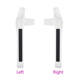 Qrity Window Handle Left and Right Handle Aluminium Alloy Swing Doors Window Lock Push Out Window Handle for Patios - White
