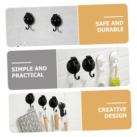 Ciieeo 2 Pcs Suction Cup Hooks for Shower Door Wall Suction Hooks for Bathroom