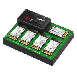 MAIWO 5 Bay mSATA SSD Reader Docking Station with Offline Clone, Mini SATA to USB 3.0 Adapter Reader 5TB Capacity 12V/3A