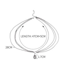 Zoestar Wedding Headband, Silver Crystal Headpiece, Bridal Headband, Boho Water Drops, Hair Accessories for Women and Girls