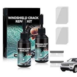 2 Pcs Kit de Reparaci?n de Grietas en el Parabrisas | Kit de Reparaci?n para Eliminar Grietas en el Cristal, L?quido de Reparaci?n de Cristales, Herra