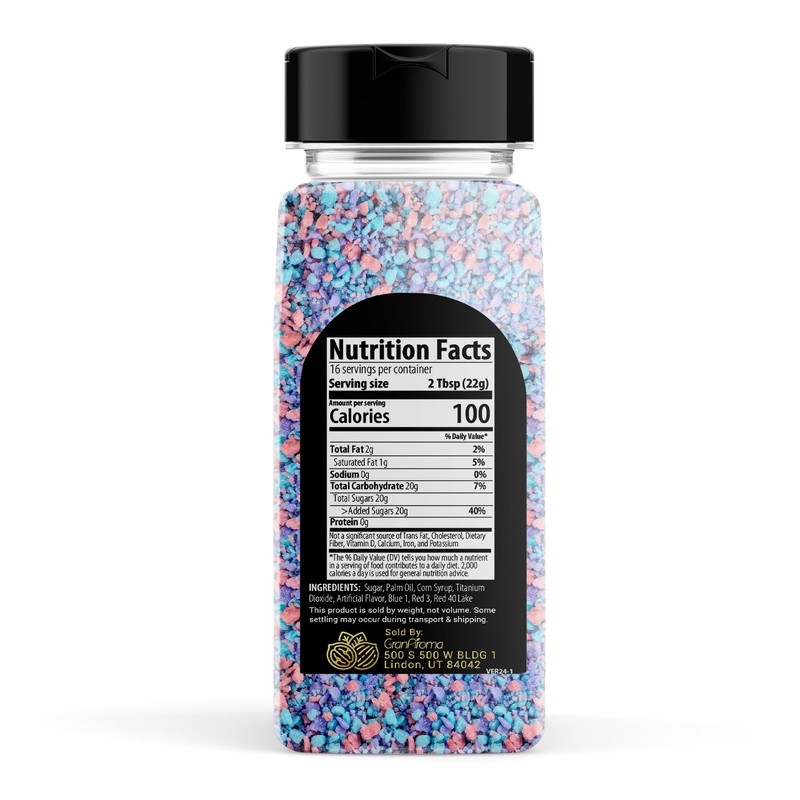 GranAroma Cotton Candy Crunch, 12.6 oz, Dessert Topping, Ice Cream