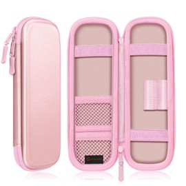 FINTIE Pencil Case for Adults, EVA Hard Shell Shockproof & Waterproof 8 Pens + Accessories Organizer Case with Compartments for Office, School, College & Travel, Rose Gold, Pocket organiser