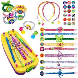 Aulnflate 169 PCS Bracelet Making Kit for Girls 8-12 Years Old Friendship Bracelet Kit for Creative Fun Rubber Band Bracelet Making Kit for Kids Aged 8 9 10 11 12
