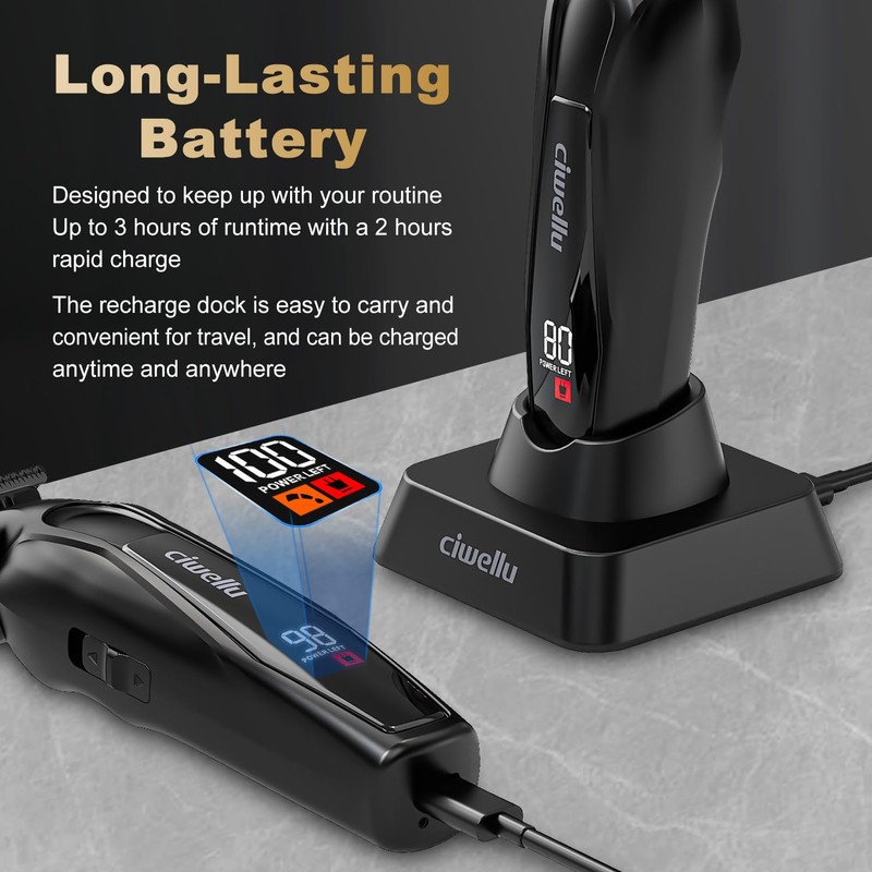 ciwellu Hair Trimmer for Men, Professional Barber Liner & Beard