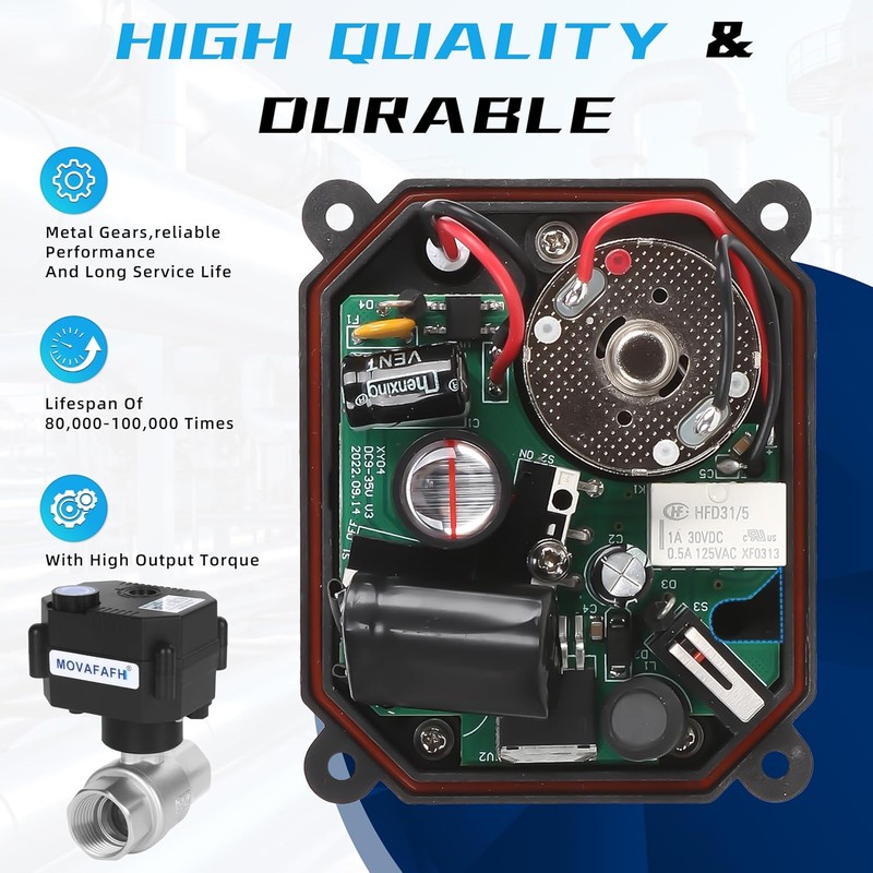 3/4" Motorized Ball Valve with Function - 9-24V DC Electric