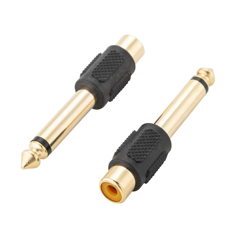Lunpog Audio Adaptor 6.35 mm 6 Pieces Jack Male to