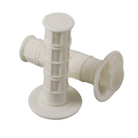 GOOFIT 7/8 Inch 22 mm White Including Gas Accelerator Tube CNC Motorcycle Grips Handlebar Grips Motocross Handlebar Replacement for 50cc-250cc Dirt Bike Go Karts Atvs Most Scooters Pitbike