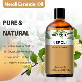 PHATOIL Neroli Essential Oil for Diffuser Aromatherapy, Soap Candle Making
