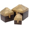 GURU SHOP Turret Treasure Chest, Wooden Box, Jewellery Box -