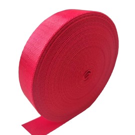 VIAILI SYMIE 1 Inch Heavy Duty Nylon 10 Yards Webbing Roll,Straps Backpack Straps Nylon Belt for Indoor or Outdoor Gear, DIY Crafting, Handles, Luggage, Slings (Red)