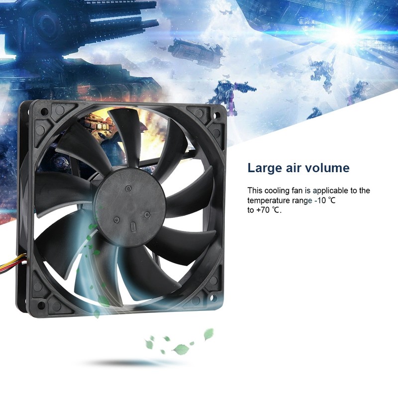 12CM 12V 0.72A 4Pin PWM Temperature Speed Control Cooling Fan