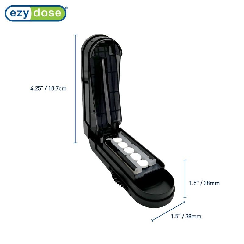 EZY DOSE Multi-Pill Cutter and Splitter with Dispenser, Cuts Multiple