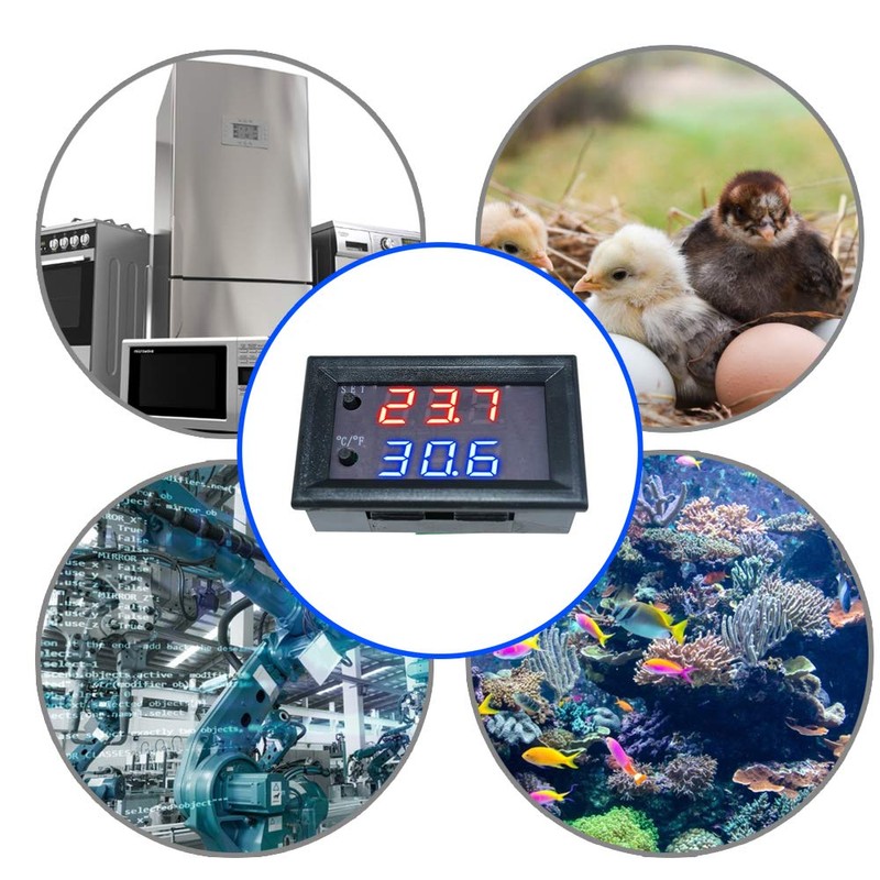 DC 12V LED Thermostat Digital Temperature Controller, DiyStudio W1209-WK Mini