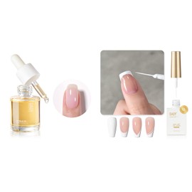 GAOY GAOY 20ml Cuticle Oil and 12ml White Swirl Gel Nail Polish Art Liner