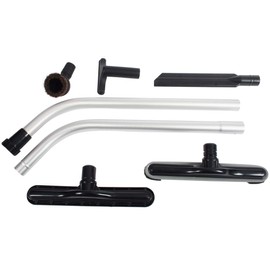 Cen-Tec Systems 95017 Backpack Vacuum Hard Carpet Attachment Kit with EZ-Glide Tool, 14" Floor Brush, and 2-Piece S-Wand, w, Black