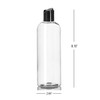 ljdeals 16 oz Clear Plastic Empty Bottles with Black Disc