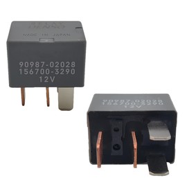 Relay 90987‑02028 – 12V 4-Pin SPST AC Clutch Relay for A/C Compressor, Fan, Starter – Replaces Toyota 90080‑87026 – Fits Camry, Corolla, Tacoma, RAV4, Lexus RX