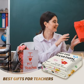 Teacher Appreciation Gifts for Women, Soft Flannel Teacher Throw Blanket 50"x60", Best Teachers' Day Gift from Student for Graduation/Retirement/Back to School/Thanksgiving/Christmas/Thank You Gifts