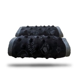 DODO NICI car seat strap cover for baby, seat belt cover cushion, belt pads fit baby carrier/pushchair/stroller, cozy peace dotted minky, black