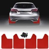 RULLINE Car Mud Flaps Universal Fit Red Splash Guards (4