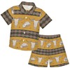 visesunny Toddler Boys 2 Piece Outfit Button Down Shirt and