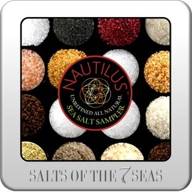 Salts of the 7 Seas Nautilus Gourmet Sea Salt Sampler in a Custom Embossed Tin