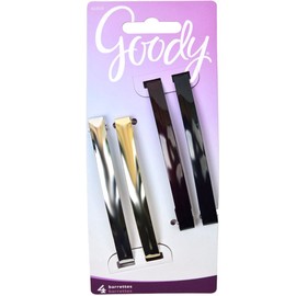 Goody Classic Metal Domed Barrettes, 4Pcs