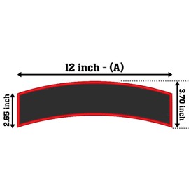 Custom Embroidered 12" Top Rocker Motorcycle Biker Name Tag Sew on Patch (A)