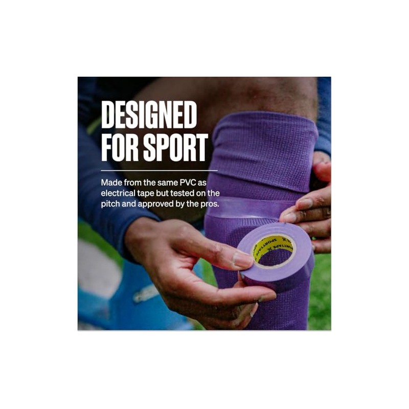 SPORTTAPE Sock Tape - 6 Rolls, Purple - 1.9cm x
