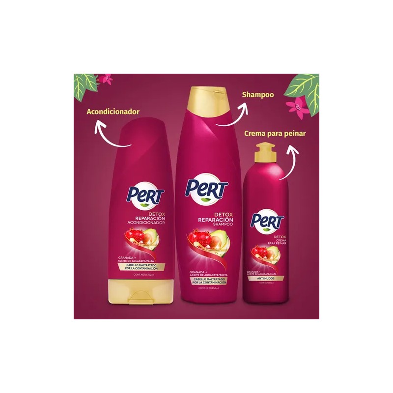Shampoo Pert Detox Reparacion Para Cabello Maltratado 650ml