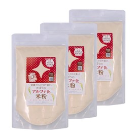 Kibo's Alpha Rice Flour, 8.5 oz (240 g) x 3 Bags, Small Amount, Germinated Brown Rice Flour, For Bread, Low Water Absorption, Perfect for Making Bread, Additive-free, Home Bakery, Gluten Free, Kibo