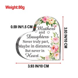 JSBWSFA 1 Pcs Heart Shaped Acrylic Plaque Acrylic Heart Sign Gift Acrylic Heart Mothers Dads Plaque Gifts Grateful Birthday Gifts for Mom Counter Desk Centerpiece Decor