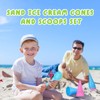 Toyvian Sand Toys Ice Cream Cone, Outdoor Scoop Plastic Ice
