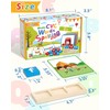 Gojmzo Wooden CVC Word Spelling Games, Preschool Kindergarten Learning Activities,