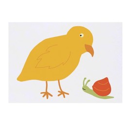 'Chick And A Snail' Temporary Tattoo - Water Resistant, Skin-Safe, Non-Toxic Transfer (TO00075555)