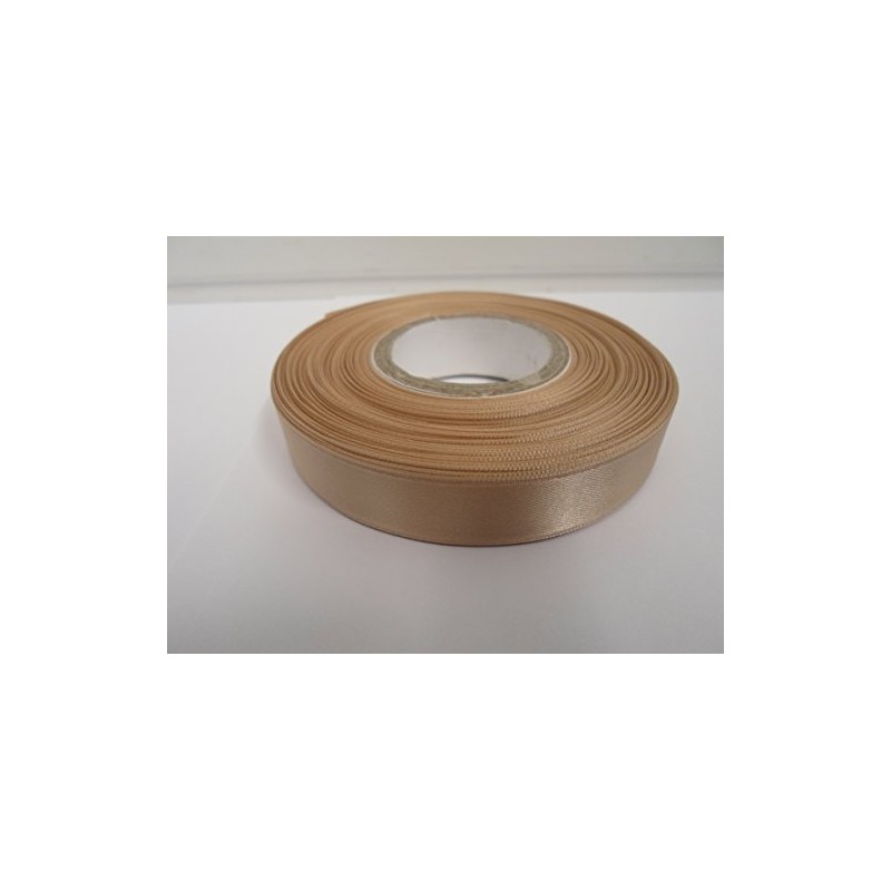2 metres of 15mm Satin Ribbon Latte Coffee Light Beige