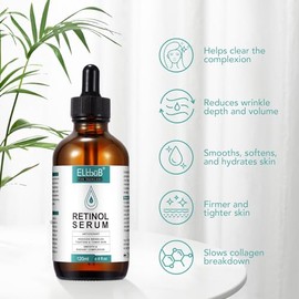 Suero de retinol - Sistema de suministro de liposomas de retinol con ácido hialurónico y vitamina E, aloe, suero de retinol antienvejecimiento para re