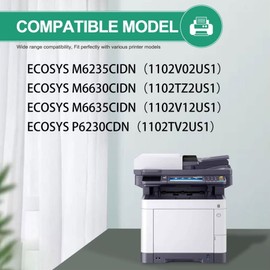 4 Pack TK5272 High-Yield Toner Cartridges BK/C/M/Y, Dophe Compatible Toner Replacement for Kyocera TK-5272 ECOSYS M6235cidn M6630cidn M6635cidn P6230cdn Printers