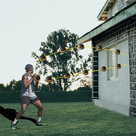 BOUNCEBACK Composite Football, Pass Catch Training Football, Youth Size 7(Ages 5-14)(Pump Included)