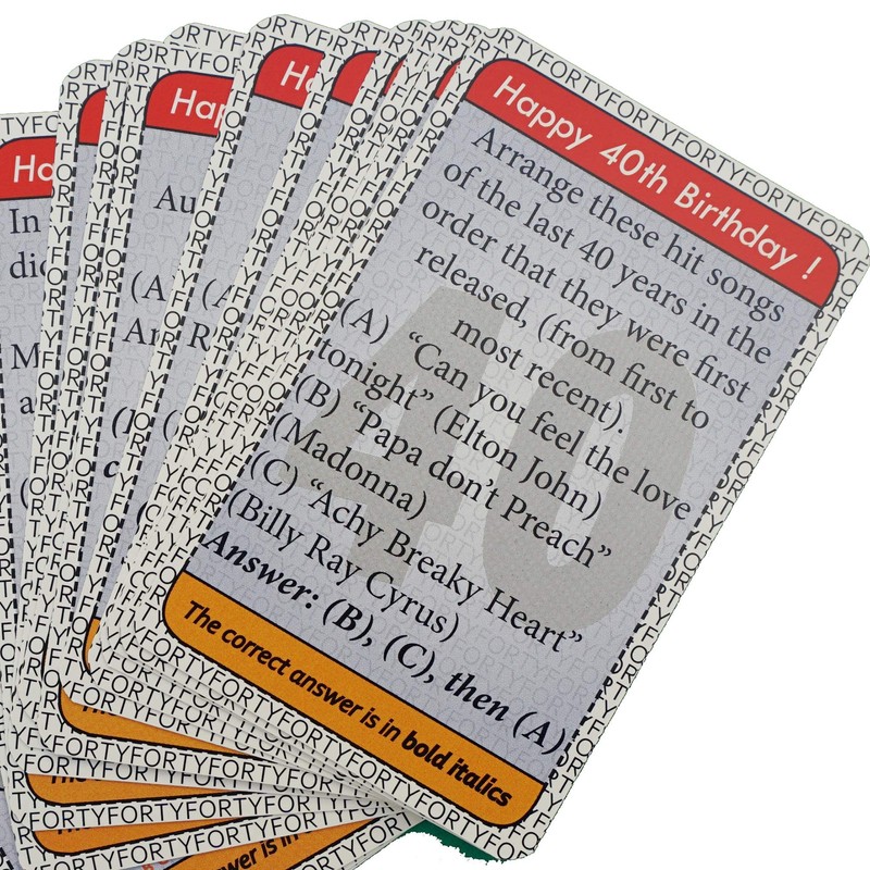 The 40th Birthday Game - amusing little gift or present
