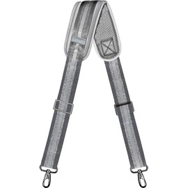 ZINZ Shoulder Strap, 57" Padded Adjustable Shoulder Bag Straps Replacement for Bags with D-Ring (Gray Silver)