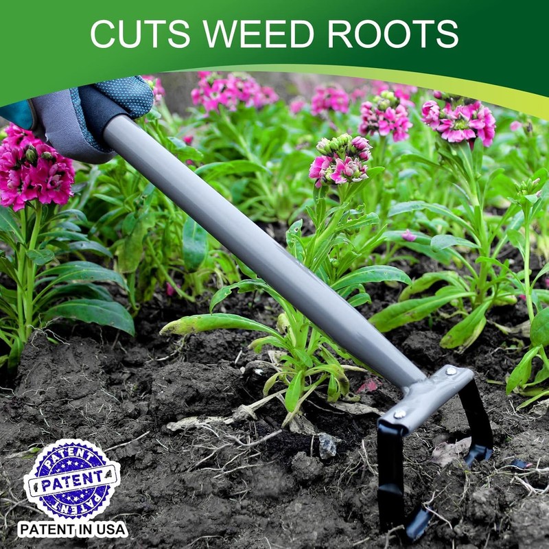 Mini Action/Hula Hoe Carbon Steel Weeding Garden Soil Digging Pole