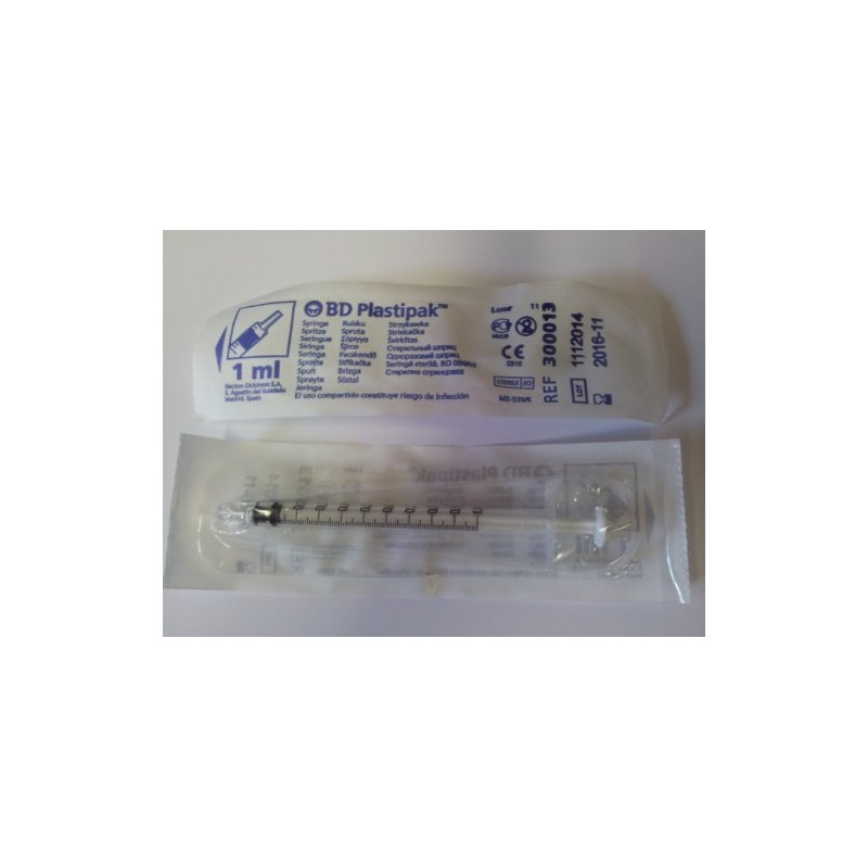 1ML BD PLASTIPAK SYRINGE 300013 PK40